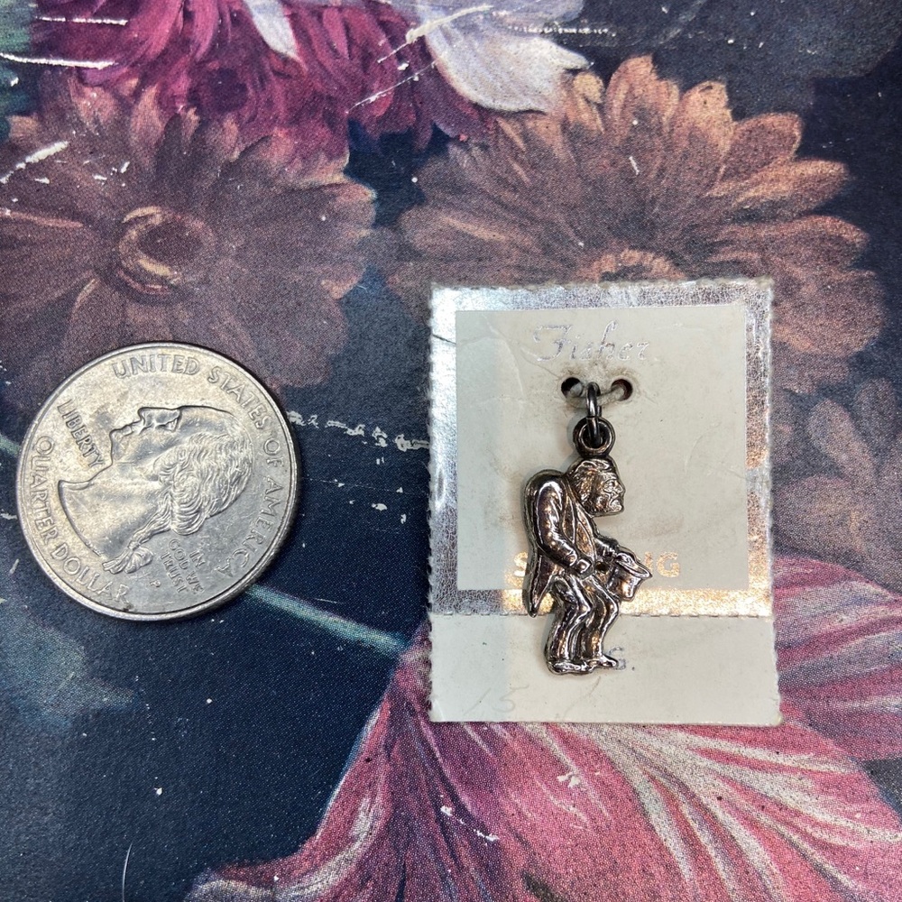 Rare Fisher Silver ‘Beggar’ Charm NWT